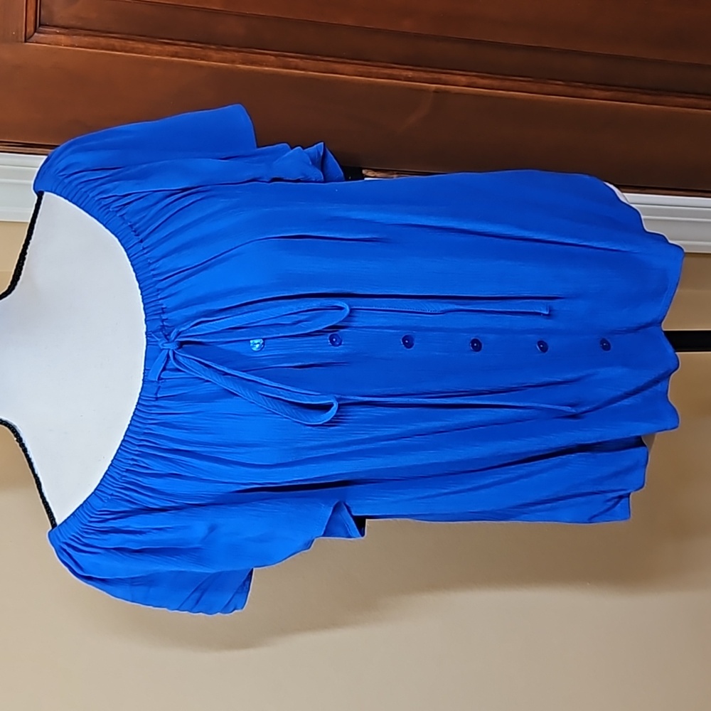 EXPRESS  BLOUSE Top S SMALL BLUE NWOT Shirt Nwot